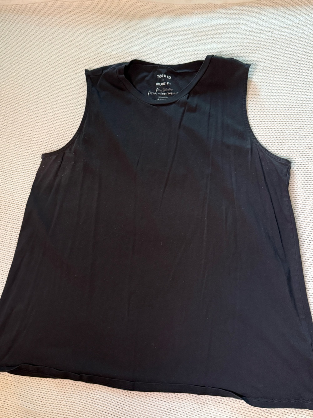 torrid Black Relaxed Fit Tank Top
